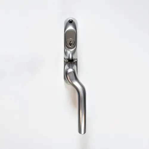 Terrassedørsgreb m/6-stifts cylinder - Mat - Højre